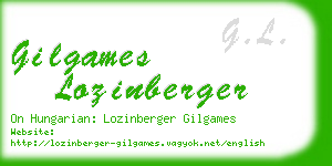 gilgames lozinberger business card